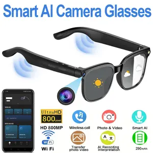 AI Smart Glasses for Men and Women Sunglasses,with 800W Camera Smartphone Bluetooth Translation Glasses with Languages and Color-Change Lens, Music Playback Video recording, simultaneous translation,Bluetooth calling,and AI features AI Smart Sunglasses