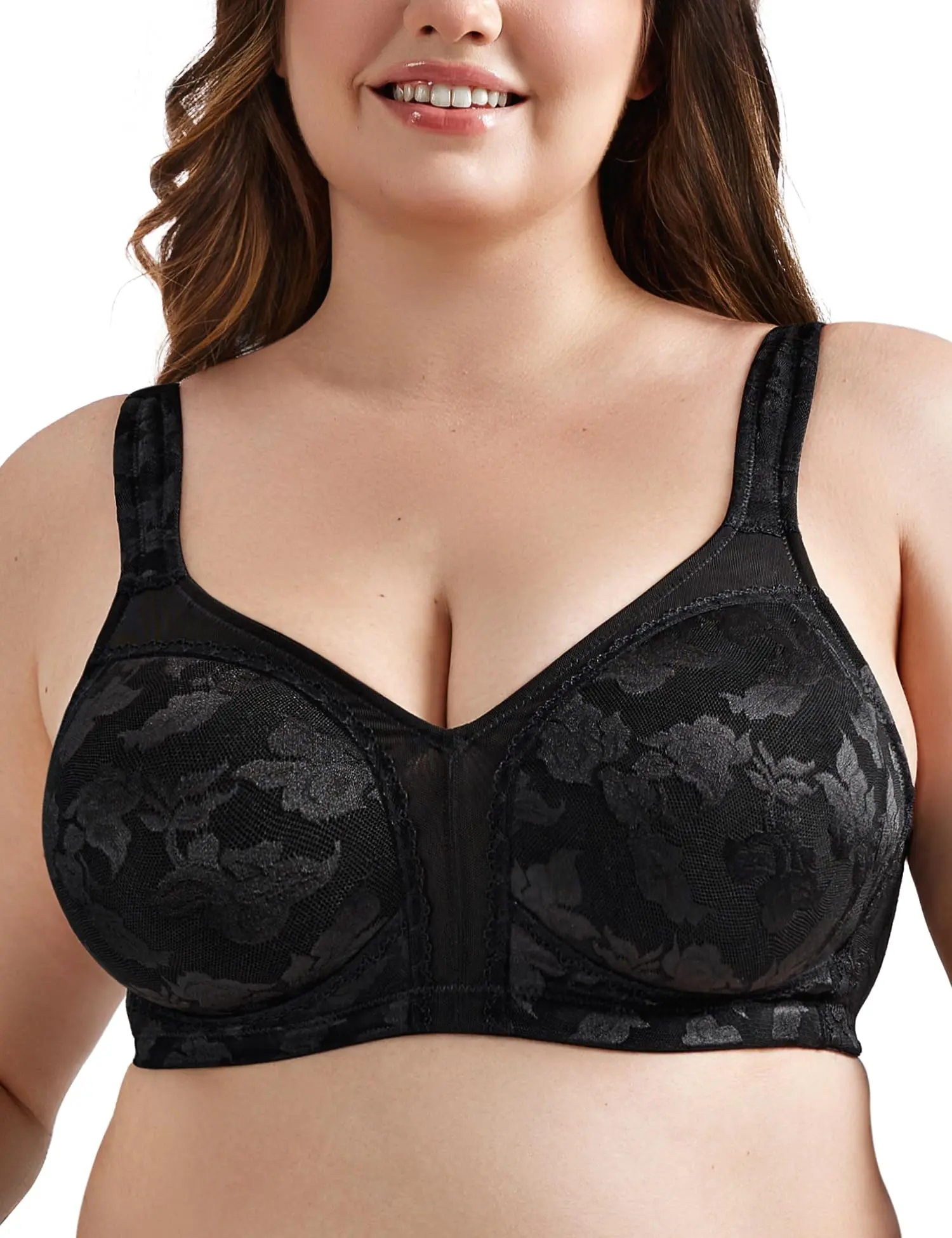 Wingslove Women's Minimizer Bras Full Coverage Wirefree Comfort Plus Size Bra Large Bust Non Padded