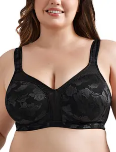 Wingslove Women's Minimizer Bras Full Coverage Wirefree Comfort Plus Size Bra Large Bust Non Padded