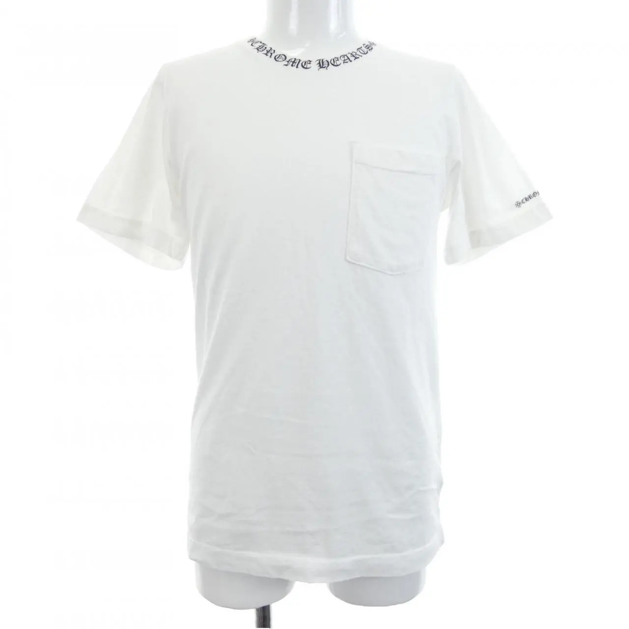 Pre-owned Chrome Hearts Cotton Small Leather Goods NECK LOGO Tshirt