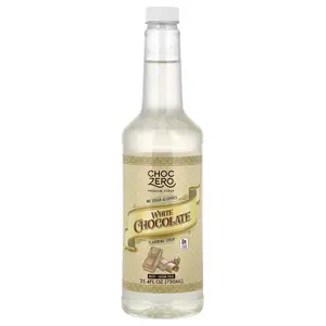 ChocZero Premium Syrup, White Chocolate, Sugar Free, 25.4 fl oz (750 ml)
