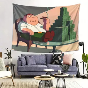 Peter Griffin Poster, Beautiful Hanging Tapestry for Bedroom, Office, Living Room, Home Decoration, with Free Accessories, for Bedroom, Party, Game Room and Living Roo 60X40 Lightweight Wall