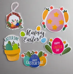 Set of 6 Easter Refrigerator Magnets for Easter Decorations, Reusable Car Sticker Magnets for Easter Decor