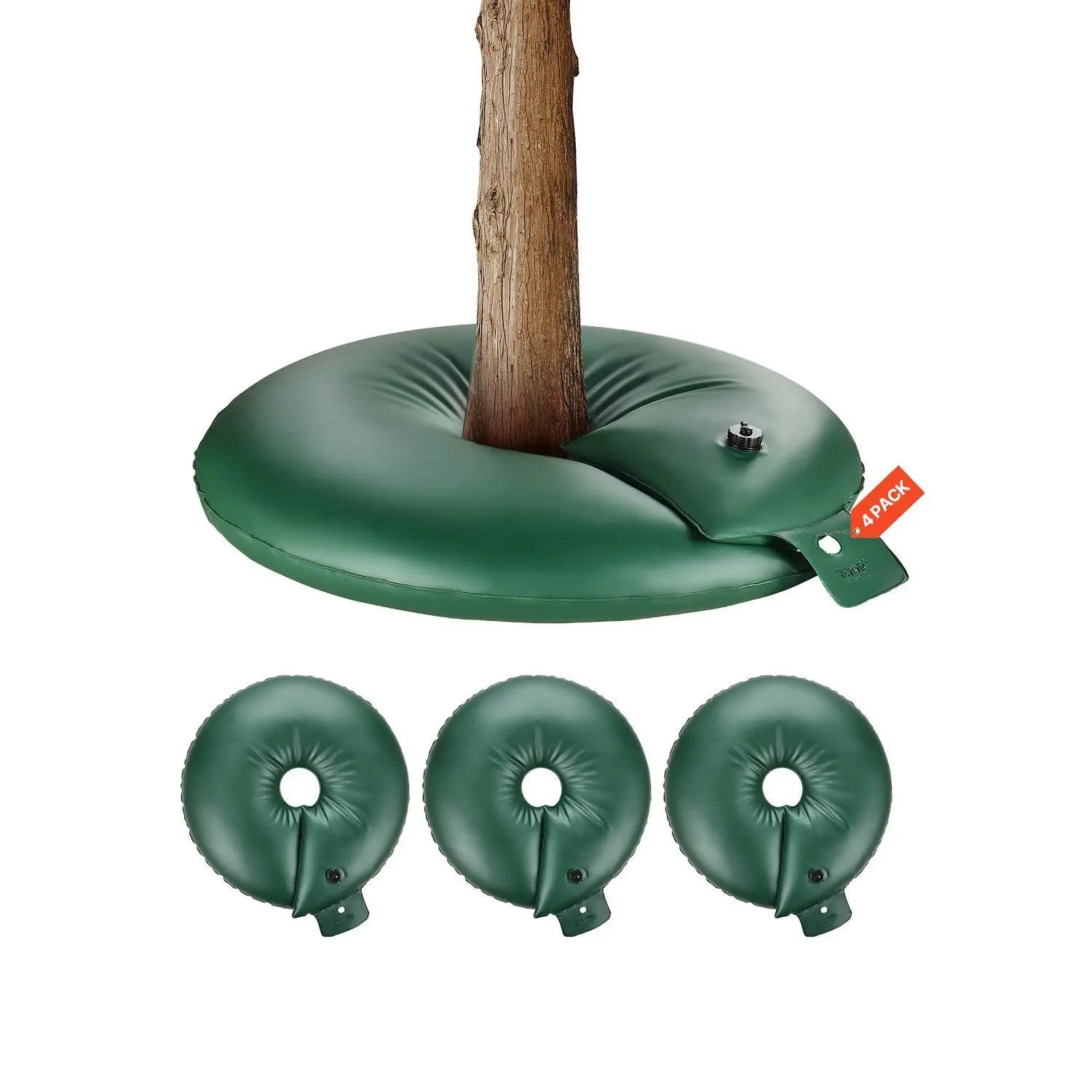 【DealsForYouDays】VEVOR Tree Watering Rings, 4 Pcs 20 Gallons Tree Watering Bags, 6-9 Hours Slow Release, Refillable Planting Water Bags, Water Saving, Heavy Duty Watering System for Shrub Tree Root Drip Irrigation