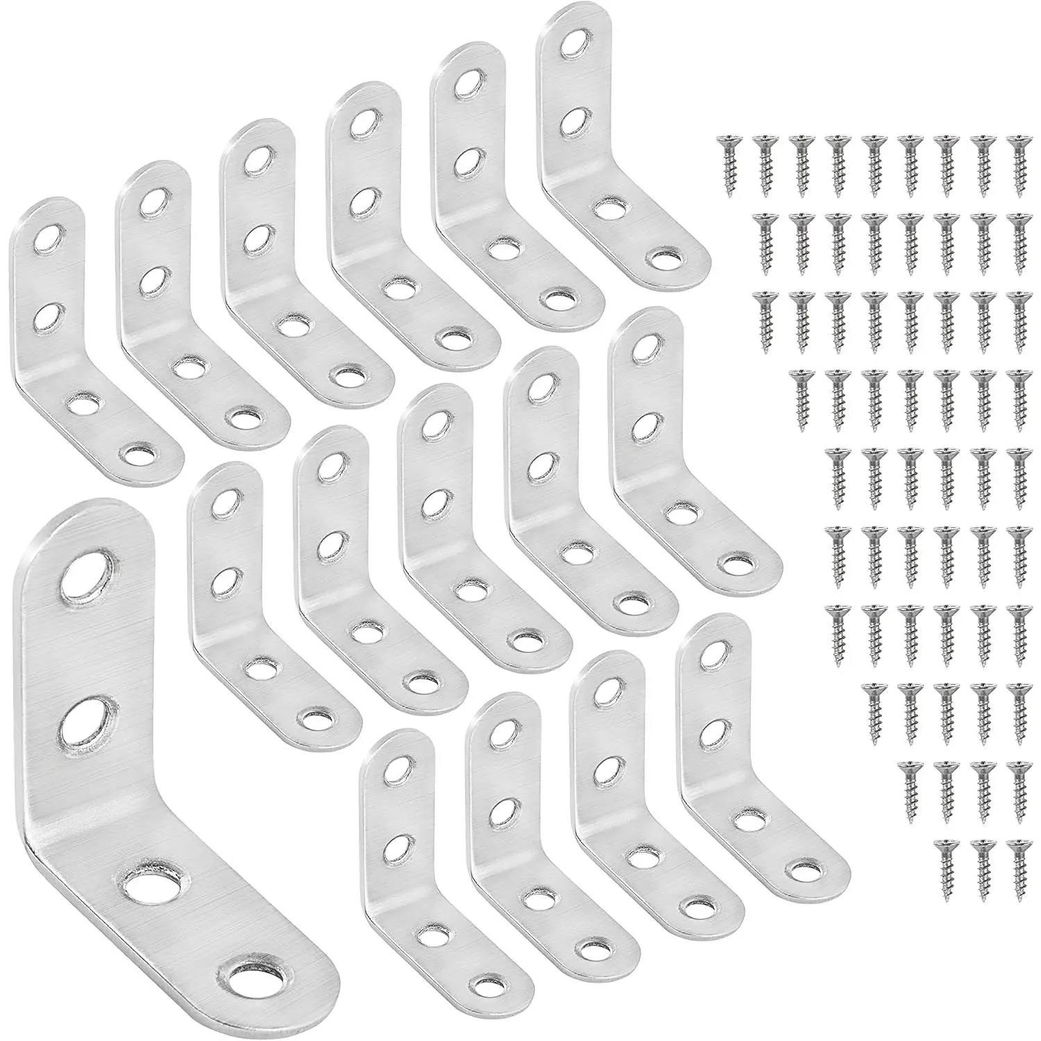 20 count Heavy Duty L Brackets for Shelves - Small l Bracket for  | Angle Bracket Corner Brace | Metal Corner Brackets for  | Small Shelf Brackets for Braces and Support