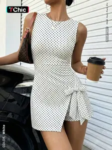 Women's Summer Casual Sports Dress  Soft, Breathable Fabric with Built in Shorts and Drawstring Design, Perfect for Yoga, Golf, Running, Gym & Tennis