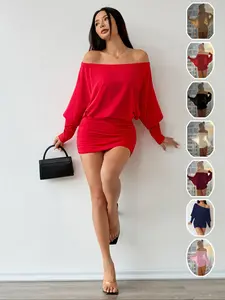 Elegant One-Shoulder Ruched Fitted Bodycon Dress, Perfect for Bars Vacations Parties, Sexy Pure Desire Style, Women's Fashion