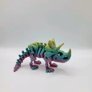 Articulating Triceratops 3in tall