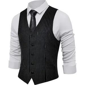 BABEYOND Men's Suit Vest Slim Fit Waistcoat Business Dress Vests for Suit Tuxedo