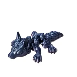 Wolf Pup 3D Printed Figurine - Unique and Eye-Catching Toy Figure for Collectors