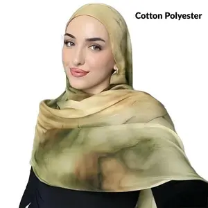 Muslim Women Vela New Ombre Marble Soft Rayon Viscose Cotton Polyester Hijab Scarves Watercolor Stone Printed Modal shayla