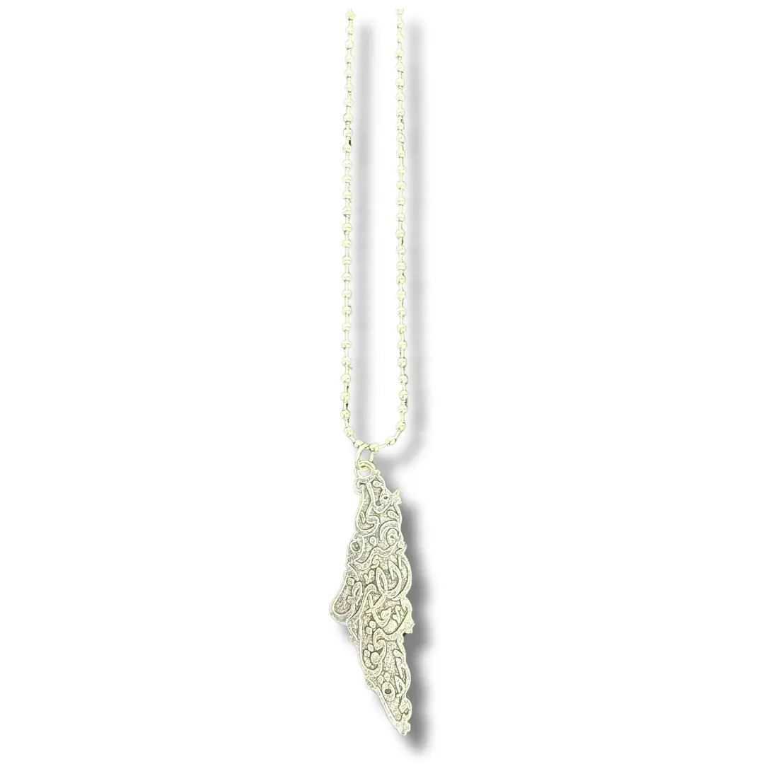 Silver Arabic Design Necklace
