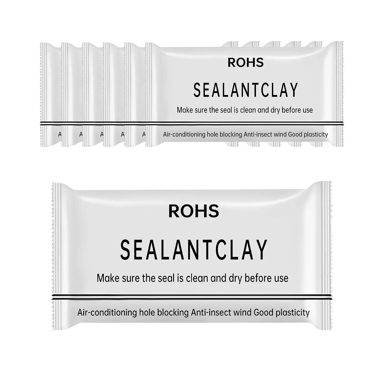 6 Pack Waterproof Sealant Mastic Putty, Quick Mending Sealing Clay for Wall Holes, AC Pipe & Drain Leak Repair, Moldable Air Dry Duct Seal Mud for Home Kitchen Bathroom Plumbing DIY Essentials