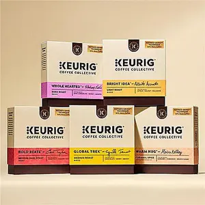 Keurig Coffee Collective – 5 Signature Blends – Premium Keurig K-Cup Pods - Light, Medium, Dark, and Flavored Coffee - High Count Box