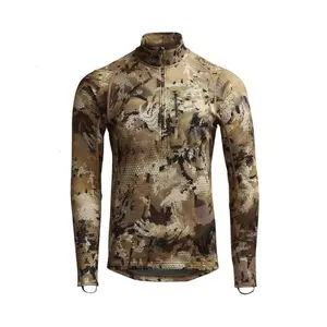 Camo Quarter Zip Pullover | Outdoor Hunting Performance Top