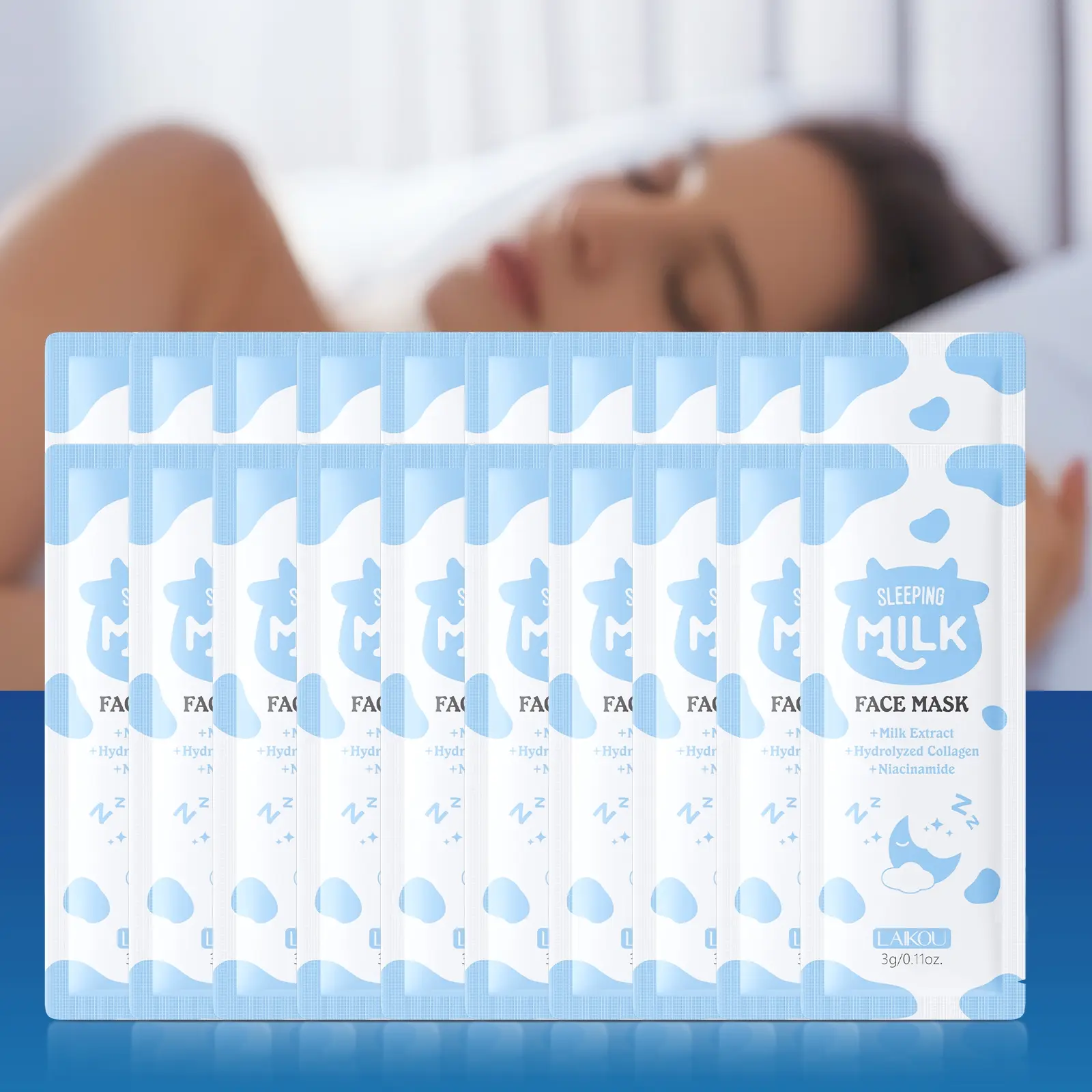 Milk Sleep Mask 3g ,Moisturizing & Nourishing Nighttime Skin Care, Gentle Formula for Sensitive Skin, Hydrating, Moisturizer