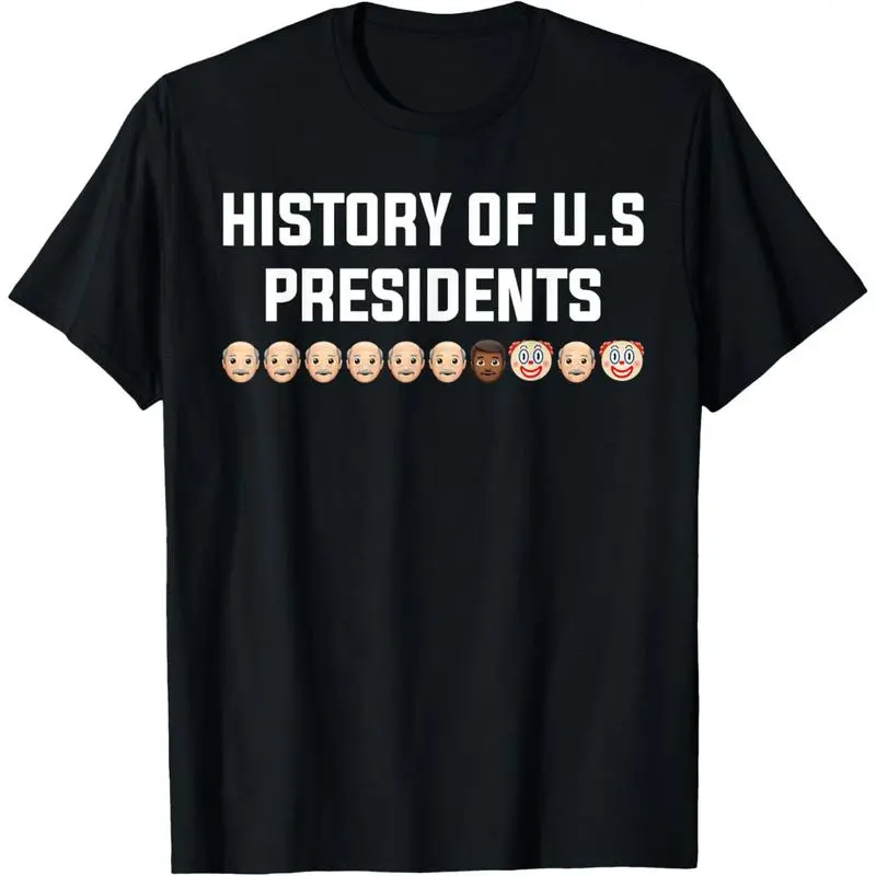 Women's History of Presidents Graphic T-Shirt - 100% Soft Cotton, Unisex Casual Short Sleeve Sportswear Top