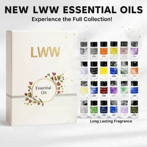 LWW Diffuser Oil Refills 24-Pack 10mL Bottles Assorted Aromatherapy Scents for Home Office & Car Freshener Refill Only
