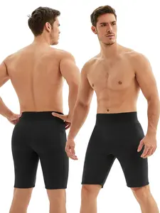 Men's Shaping Shorts, Waist Cinching Five-Quarter Pants, Fashionable Simple Sports Base Layer Yoga Shorts Built-In for Men