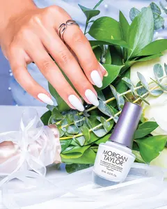 Morgan Taylor Arctic Freeze - Bright White Creme, Professional Lacquer, Vibrant, Chip-Resistant, Fast-Drying, Long-Lasting, High-Shine, Perfect for Manicures & Pedicure, 15mL.