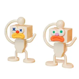 Funny Clown Knock Head Toy – Cute Stress Relief Desk Buddy with 2 Swap Faces