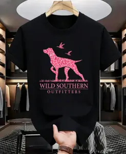 100% Cotton Pink Pointer Dog Shirt – Perfect for Dog Moms & Pet Lovers