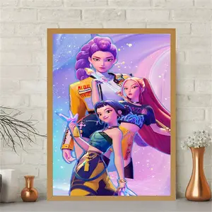 Frameless Huntress Group Fashion Poster, Modern Wall Art Print, Bedroom Study Studio Living Room Decor, Home Decoration Hanging Canvas
