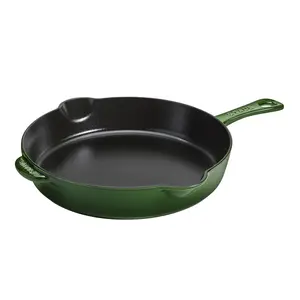 STAUB Enameled Cast Iron Skillet, 11-inch Traditional Style, Made in France