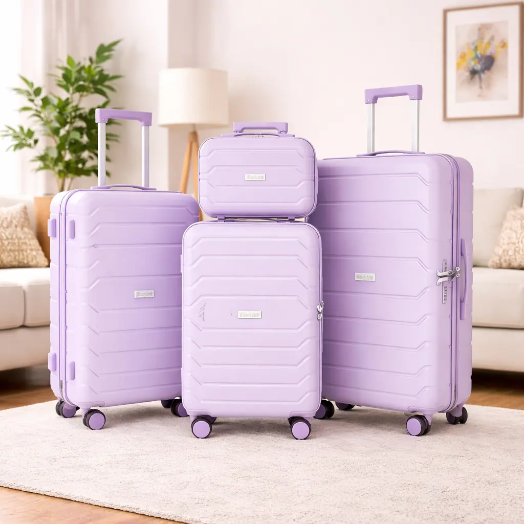 4-Piece Durable High-Capacity Travel Luggage Set (14/20/24/28 in) - Clearance Sale, Limited Stock, TSA Lock, Spinner Wheels, Waterproof for Rainy Trips