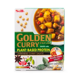 S&B Golden Curry Retort Plant Based Protein Medium Hot 8.1 oz
