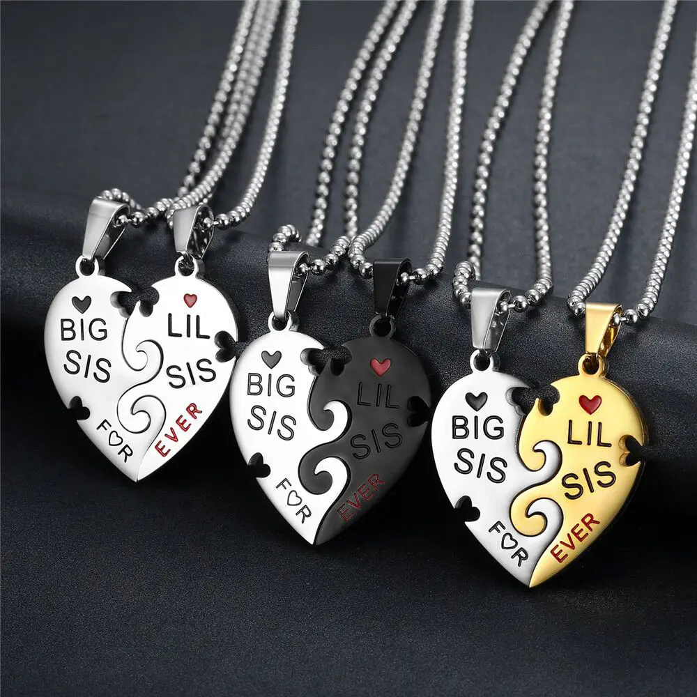 Custom Pendant Necklace, Geometric Heart-Shaped in Golden Stainless Steel for Women Men, Elegant Anniversary Gift