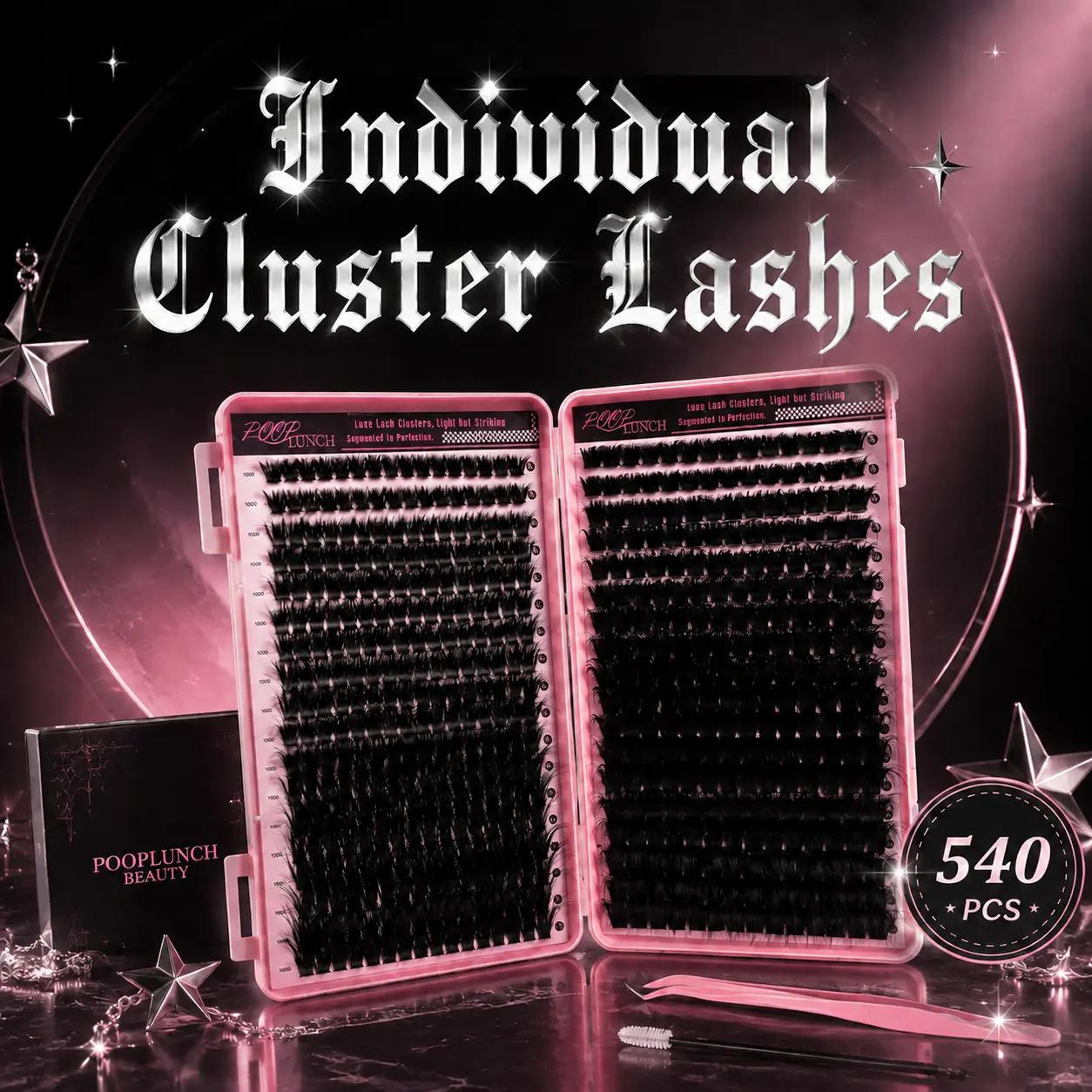 Lash Clusters Book 30D/40D/50D/60D/80D/100DExtensions Kit lash clusters kit Eyelash Extension Kit Eye Lashes, fairy lash clusters Extension Kit Lashes Clusters KitWispy Manga Lashes, Individual Lashes Eyelash Extension Lashes Halloween Makeup,sunscreen