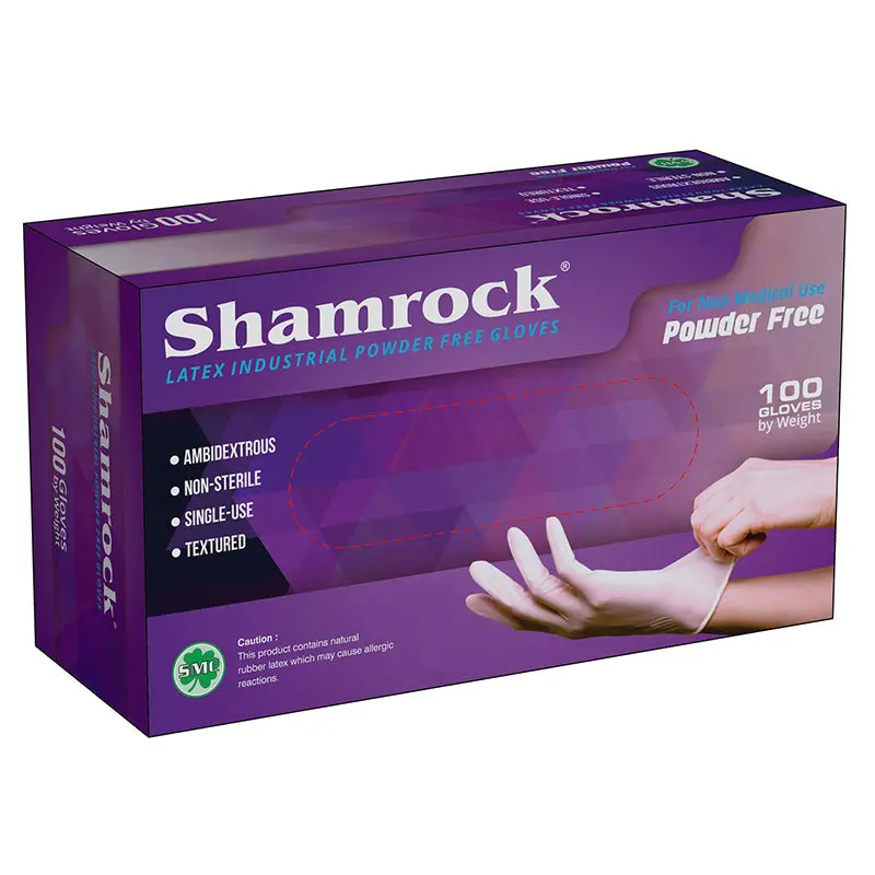 Shamrock Disposable Powder Free Latex Gloves (Small)