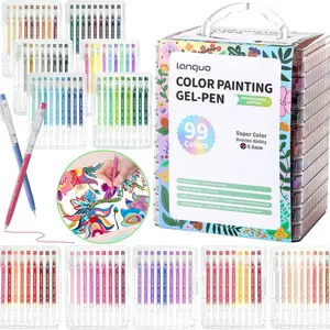 Gel Pen Set, 0.6mm Needle Tip Gel Pens with Storage Box, Gel Marker for Making Cards, Journaling Crafting Doodling Drawing, School Craft Supplies, Art Markers Set, Doodle Drawing Pen