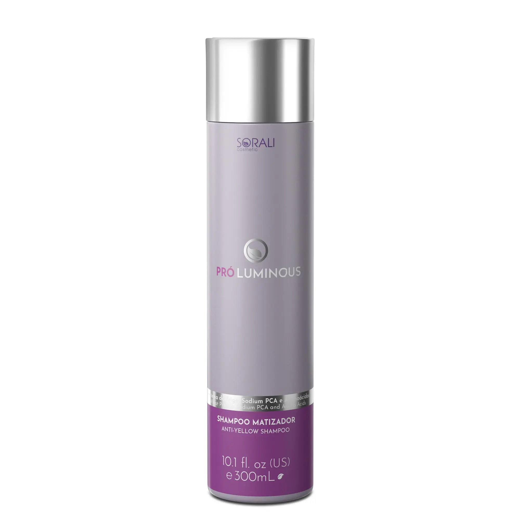 Sorali Pro Luminous Matizing Shampoo 300ml - Gentle Cleansing & Neutralization for Blonde Hair - Moisturizing Formula with Violet Pigment - 10.1 Fl Oz