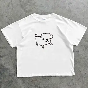 Men's Casual Short-Sleeve Menswear Shirt, Funny Dog Print Design