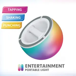 Watt Bubble Interactive LED Stress-Relief Toy  Tapable and Squeezeable Night light- 6-Inch Glowing Rechargeable LED Ball, 3 Modes, 29-Color Ambient Light, Deal For You, Perfect Gift Push Pop Kids Toys Gifts Family Pop Game