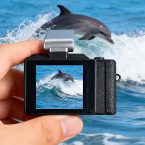 1080P Retro Mini Camera HD Keychain Digital Camera, A816 Pocket-Sized with Flash 1.44inch LCD Display