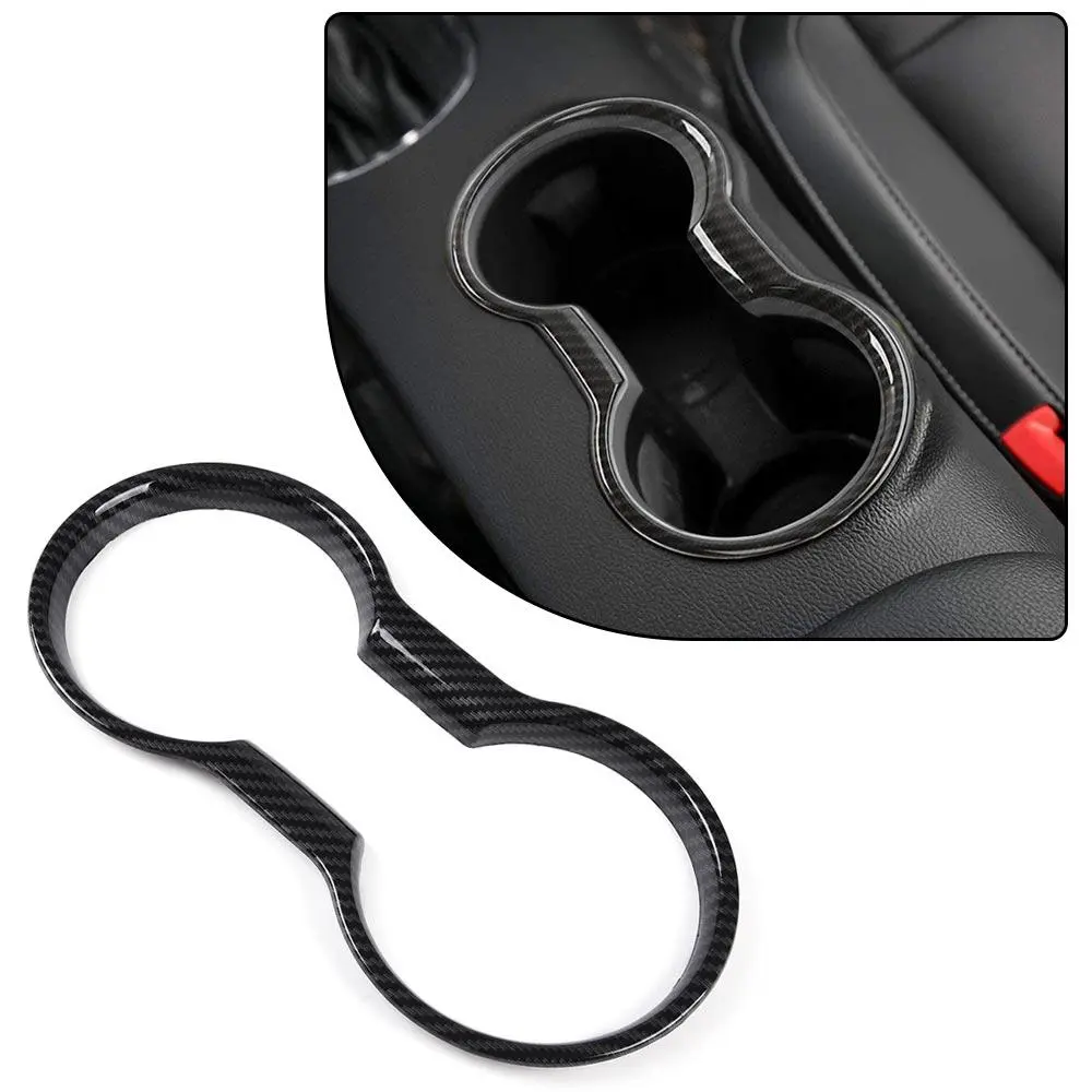 CROSSDESIGN Cup Holder Cover - Car Organizer, Auto Accessories, Vehicle Interior Trim Moldings for Ford Mustang 2015+ Stowing & Tidying Part
