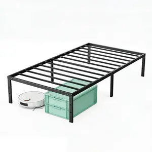 12 Inch Platform Bed Frame Twin/Twin XL/Full/Queen/King Size, Heavy Duty Metal Bed Frame with Steel Slats Support, Noise-Free Mattress Foundation with Underbed Storage, No Box Spring Needed