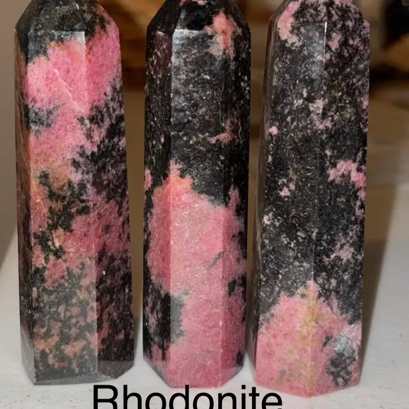 Rhodonite points 4” tall