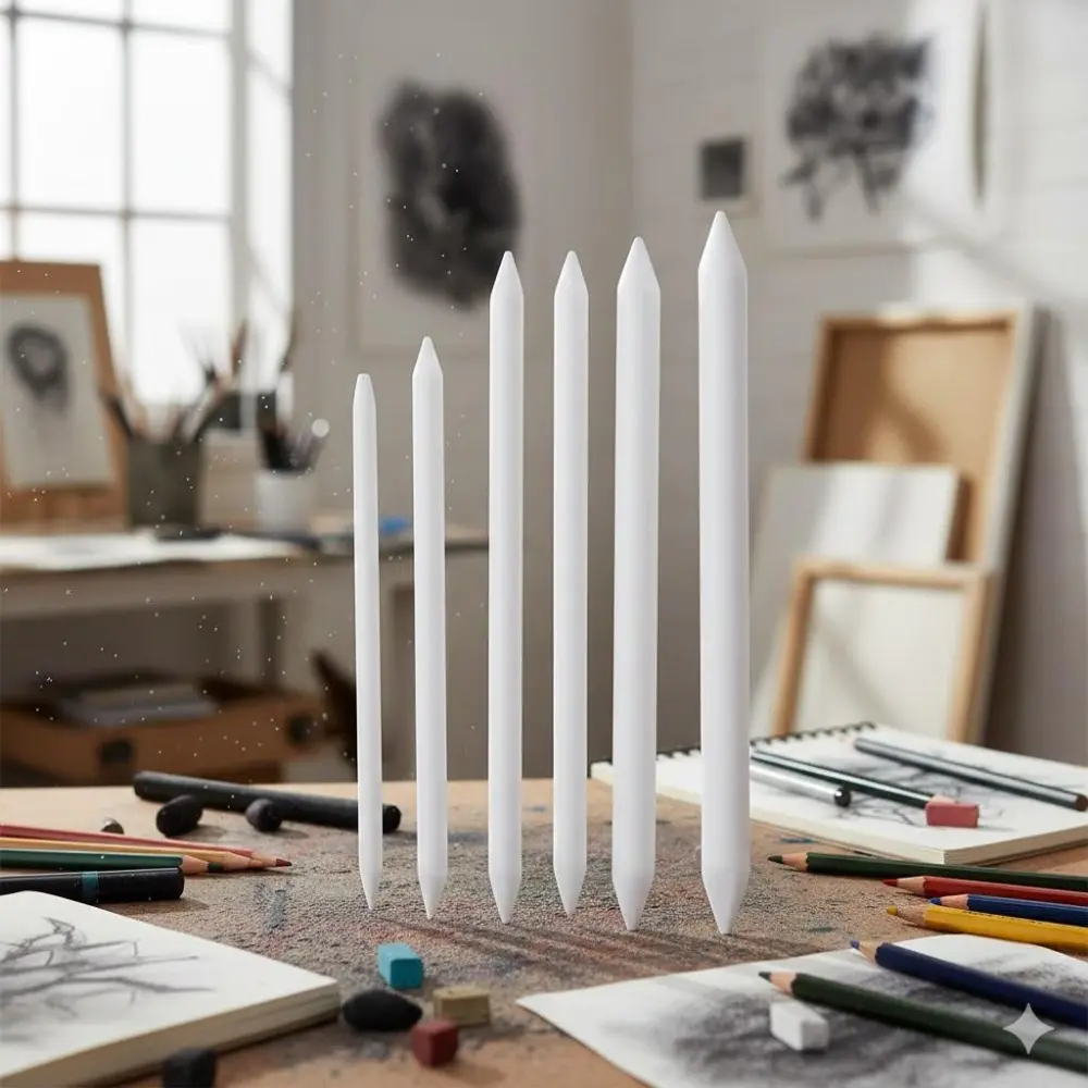 Professional Sketching Tools Kit, Artist Supplies: Unbreakable Lead Sharpener, Blending Pencils, Artist Blending Stumps, Anti-Slip Smudging Sticks. Ideal for Sketching, Drawing, Fade-Resistant Art Projects. Perfect for Art Students and Creatives