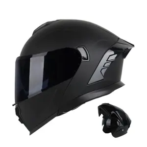 Adult Open Face Helmet Motorcycle Riding Helmet Dual Lens Large Rear Wing Lenses Daily Commute Travel Gear Aero Helmet