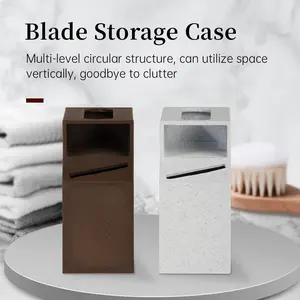Professional Barber Shop Blade Storage Box, Secure Sealed Design, Large Capacity, Durable, Portable, Suitable for Personal Use, Organiser