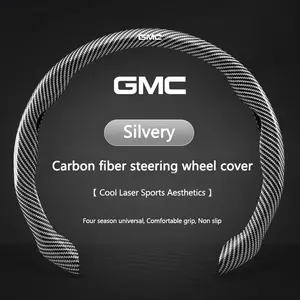 Carbon Fiber Car Steering Wheel Non-slip Cover Protective For GMC Savana Graphyte Yukon Envoy Granite Hummer Ev Terrain Jimmy Acadia
