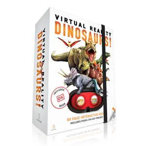 Virtual Reality Dinosaurs Discovery Gift Set w/ DK Book 80 Page Interactive Book VR Goggles & Fossil Dig-Out Kit