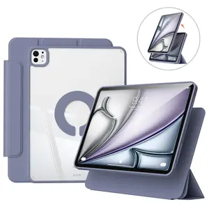 KENKE Magnetic Rotatable Detachable Tablet Case with Pencil Holder, Protective Flip Cover Compatible with iPad, Smart Tablet Accessories, Tablet Casing, Removable Cover