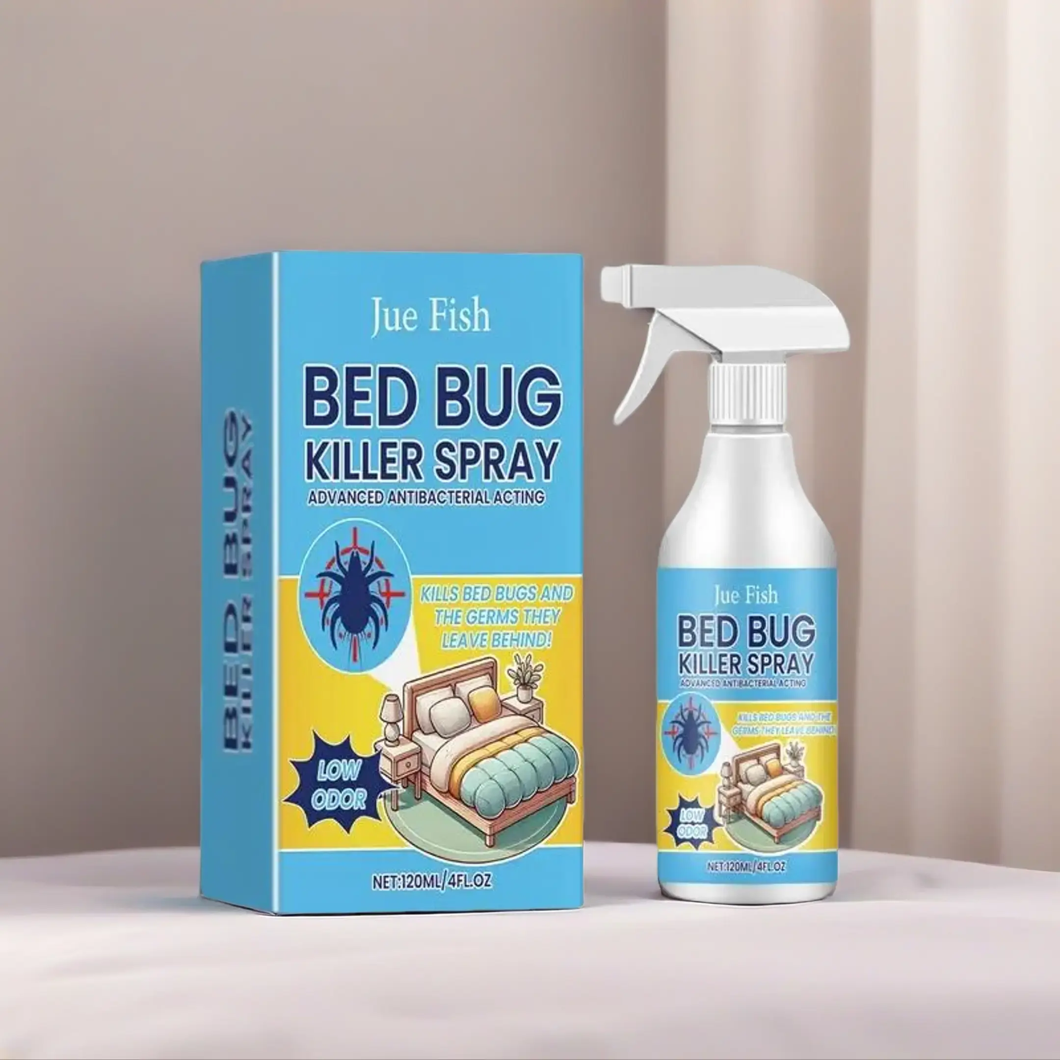 Plant-Based Bed Bug Killer Spray - Tea Tree Oil Bug Repellent, Egg-Killing Spray for Indoor Insect Control, Contact Killer for Fleas, Mites - No-Rinse, Pet & Kid-Safe (When Used as Directed)