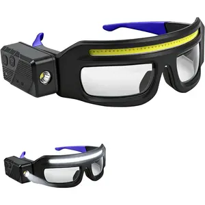 LED Glasses Rechargeable Headlight with Motion Sensor and Touch Control, USB C Light Up Glasses2026