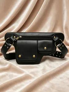 Unisex Fashion Leather Convertible Fanny Pack, 4-in-1 Crossbody/Waist/Thigh/Hip Bag, Stylish Utility Pouch for Men & Women, Gift for Him & Her, Belt Bag